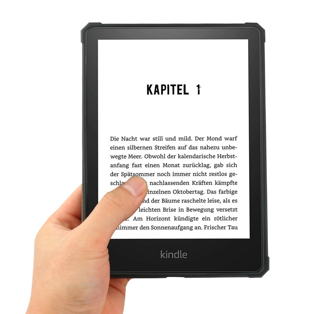 Amazon Kindle Paperwhite 5 11th Generation (2021) Læder Kindle Cover m. Vågeblus Funktion - Blå