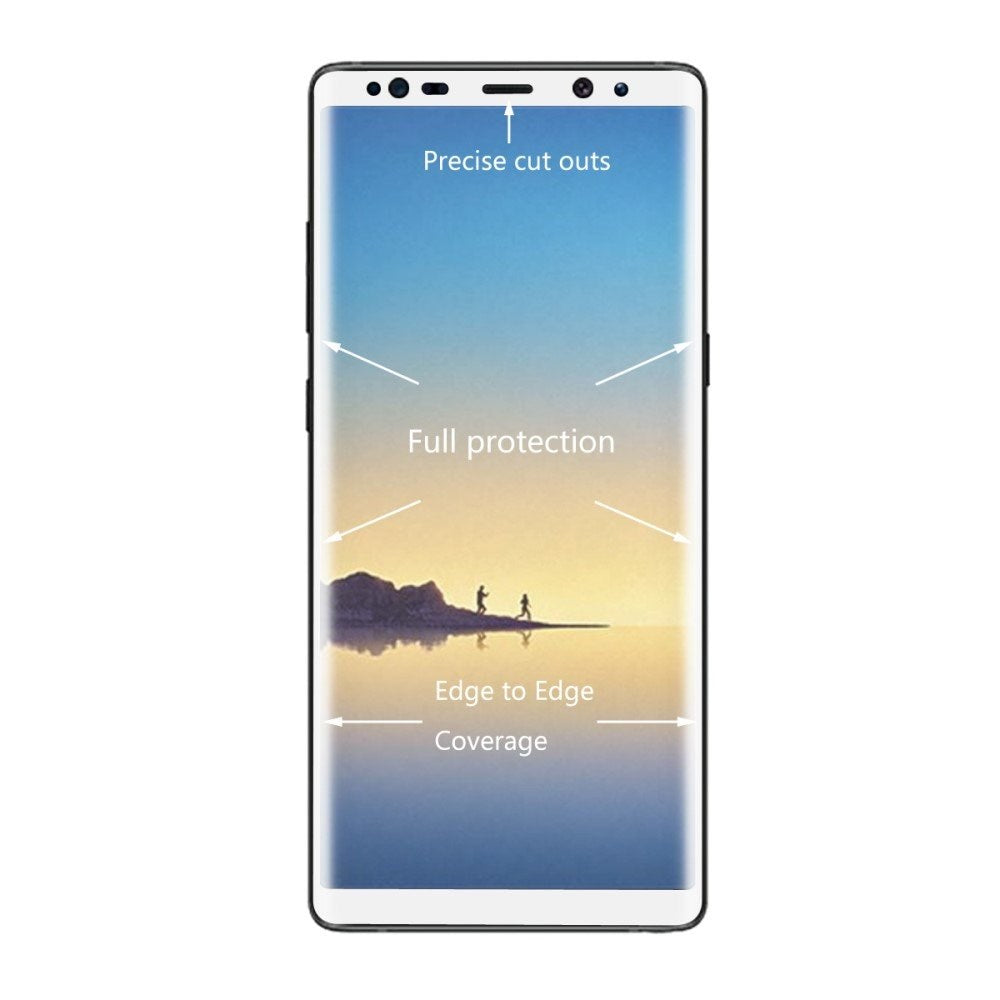 Samsung Galaxy Note 8 HAT PRINCE Hærdet Glas Skærmbeskyttelse (full-size) - Hvid