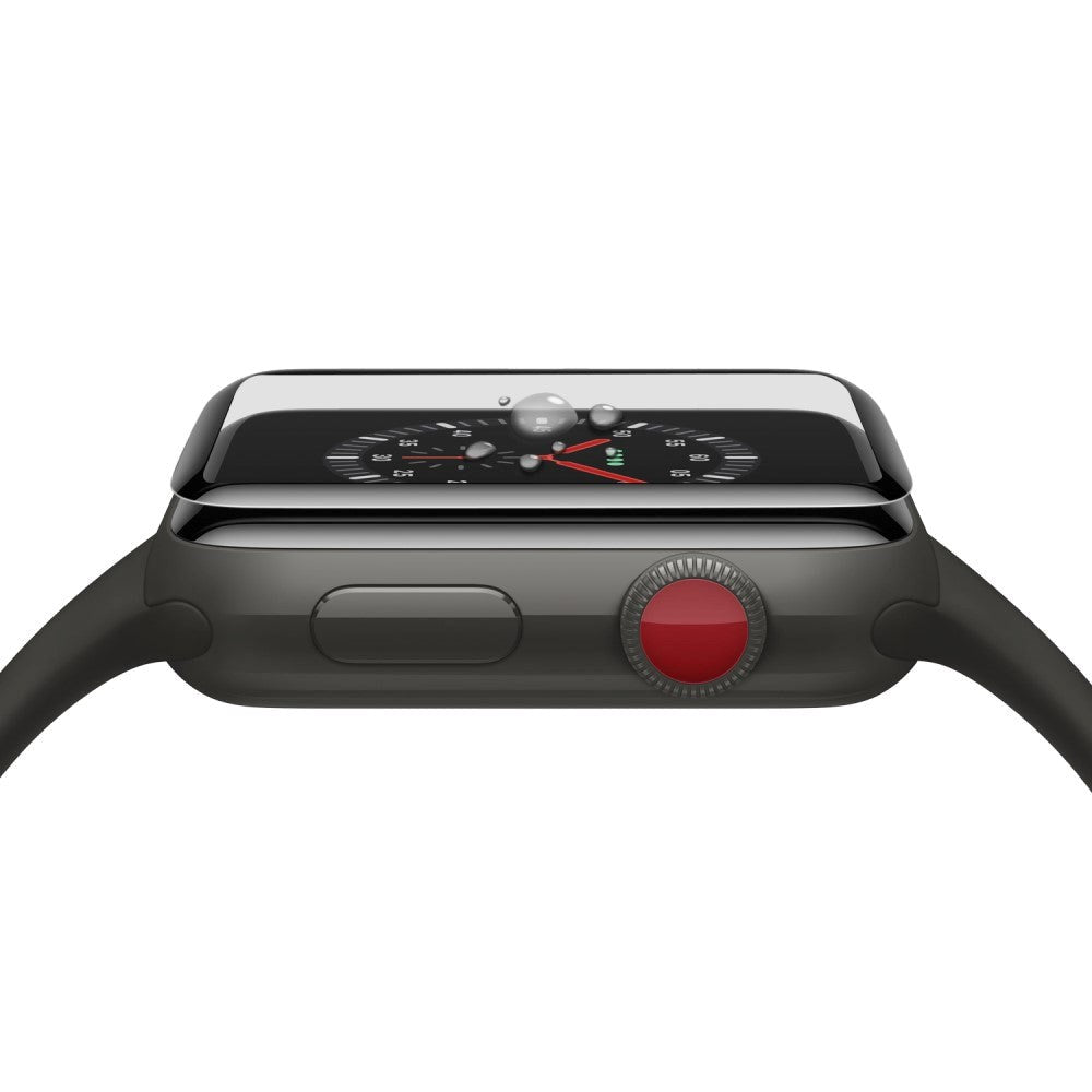 Apple Watch 3 / 2 / 1 (38mm) Full-Fit - Skærmbeskyttelse - Sort Kant