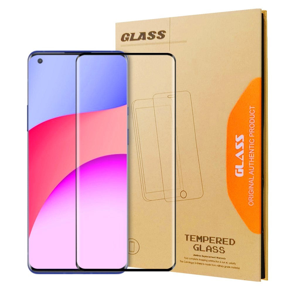 OnePlus 8 Pro Beskyttelsesglas - Full-Fit - Skærmbeskyttelse - 9H - Sort