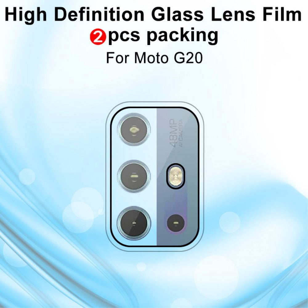 Motorola Moto G10 / G20 / G30 IMAK Kameralinse Beskyttelsesglas - Gennemsigtig (2 stk.)
