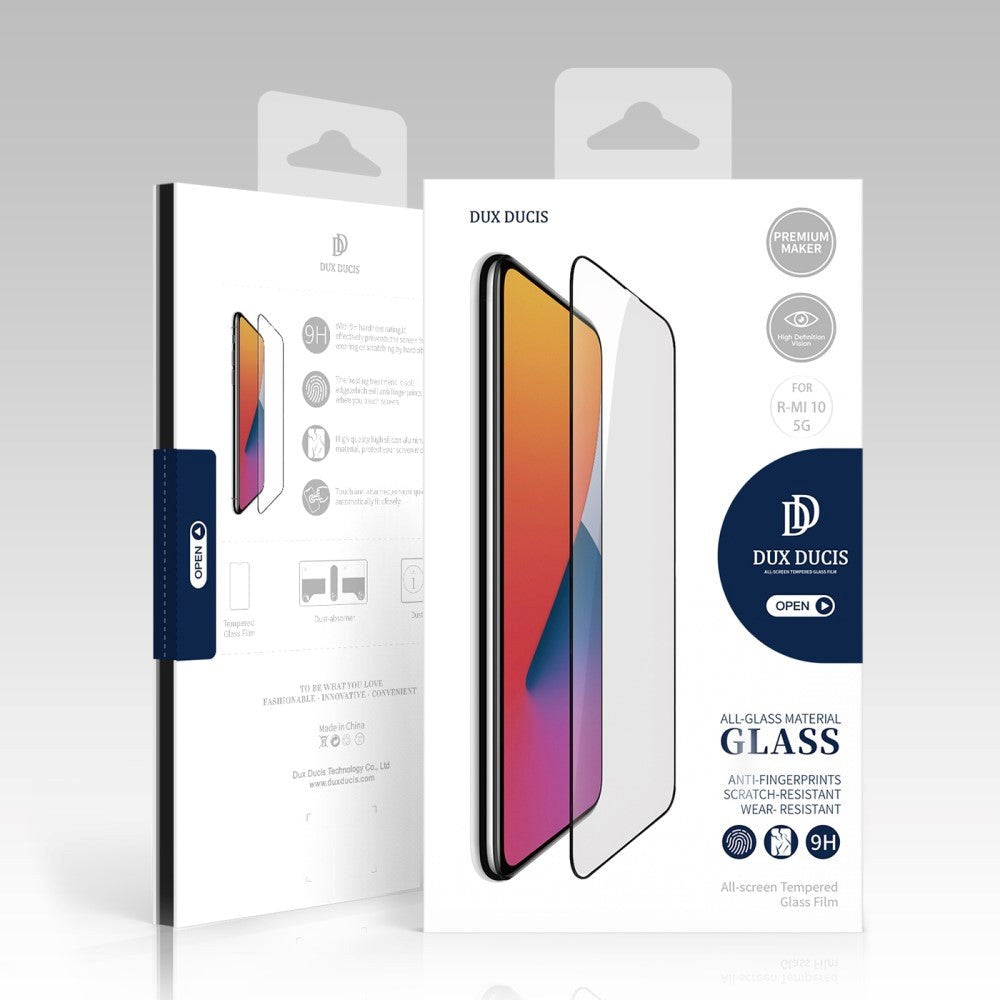 Dux Ducis Xiaomi Redmi 10 Skærmbeskyttelse - Full-Fit - Sort Kant