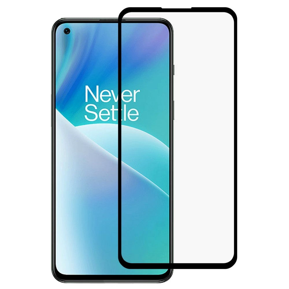 OnePlus Nord 2T (5G) Skærmbeskyttelse i Hærdet Glas - Full-fit - Sort Kant