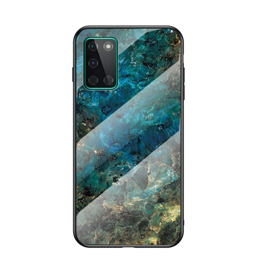 EIDERWOOD OnePlus 8T Hybrid Marmor Mobil Cover m. Glas Bagside - Blå