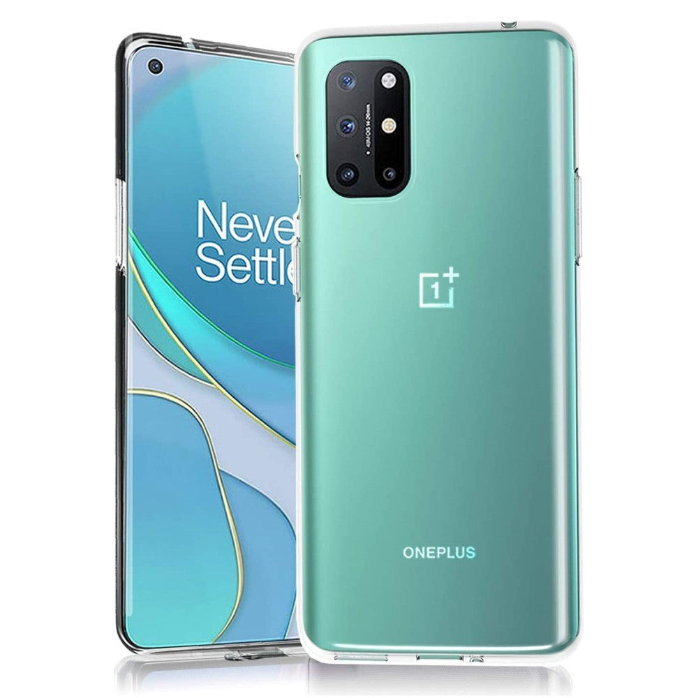 OnePlus 8 Pro Fleksibelt Plastik Bagside Cover - Gennemsigtig
