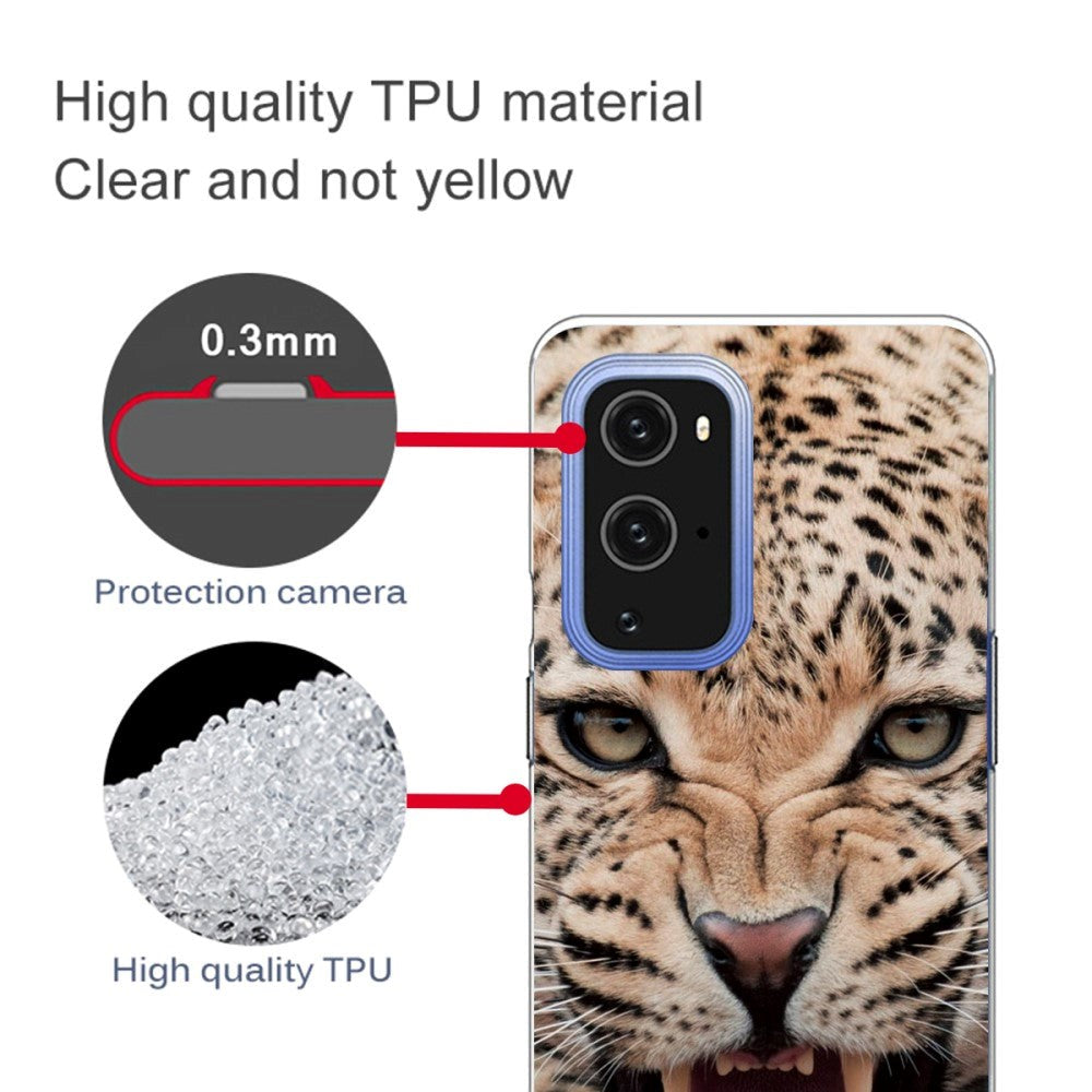 OnePlus 9 Pro Fleksibel Plastik Cover - Leopard