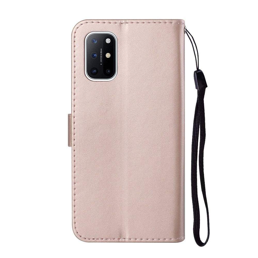 EIDERWOOD OnePlus 8T Kunstlæder Flip Cover m. Strop & Pung - Rose Gold