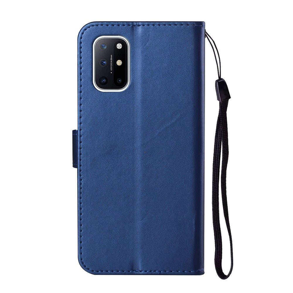 EIDERWOOD OnePlus 8T Kunstlæder Flip Cover m. Strop & Pung - Blå