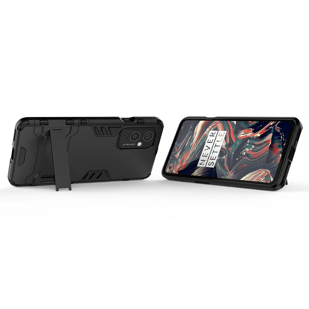 Oneplus 9 Hybrid Håndværker Bagside Mobil Cover m. Kickstand - Sort