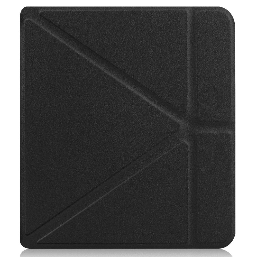Kobo Libra 2 Origami Kunstlæder Tablet Cover m. Ståfunktion - Sort