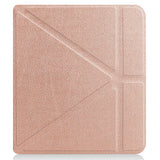 Kobo Libra 2 Origami Kunstlæder Tablet Cover m. Ståfunktion - Rose Gold