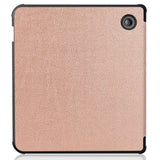 Kobo Libra 2 Origami Kunstlæder Tablet Cover m. Ståfunktion - Rose Gold