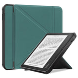 Kobo Libra 2 Origami Kunstlæder Tablet Cover m. Ståfunktion - Grøn