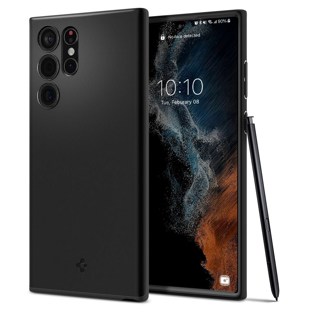 Spigen Samsung Galaxy S22 Ultra Thin Fit Cover - Sort