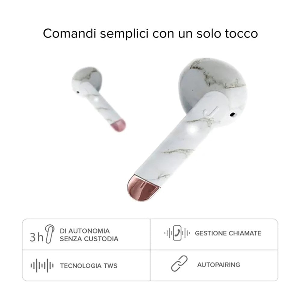 Jaz Hoox True Wireless In-Ear Høretelefoner - Rose Gold / Marble