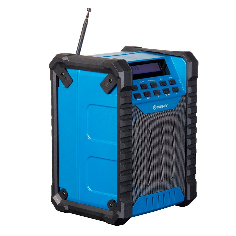 Denver Håndværker Højtaler m. Bluetooth & DAB / FM Radio - Sort / Blå