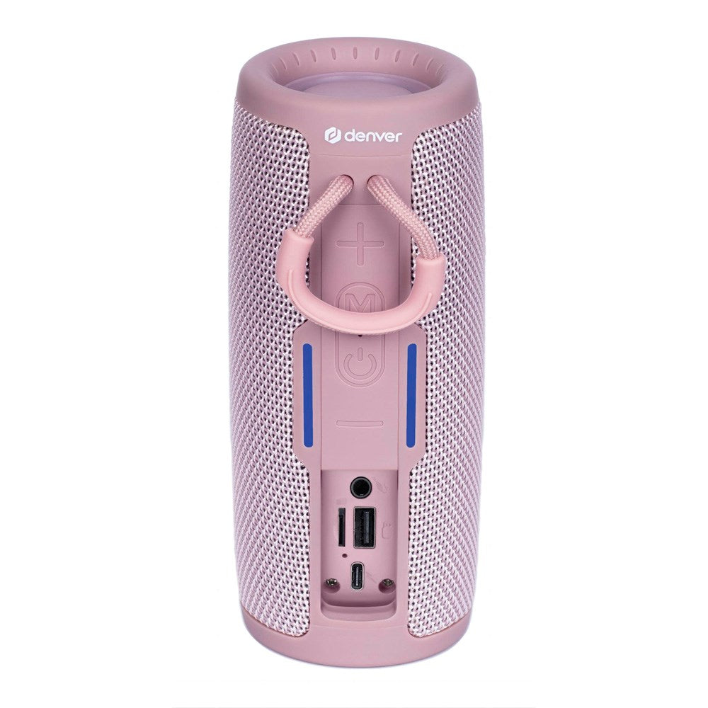 Denver - 2 x 5W RMS Trådløs Bluetooth Højtaler - Lyserød
