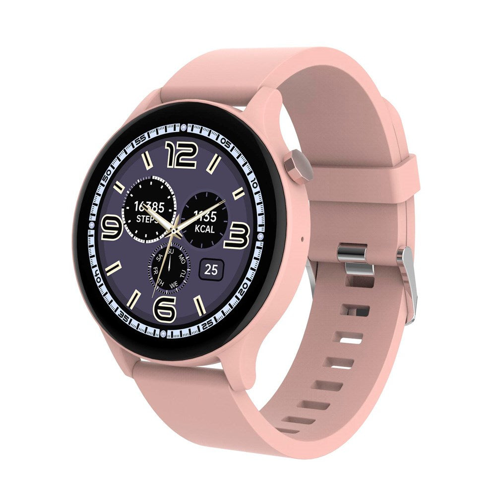 Denver SWC-338 Bluetooth Smartwatch med Sundhedssporing og Stemmekontrol - Lyserød