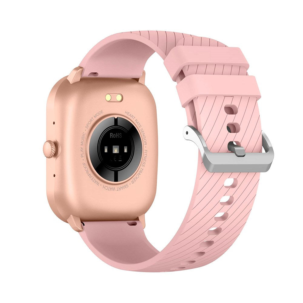 Denver SWC-187 Bluetooth Smartwatch med Indbygget Sundhedstracking og Stemmekontrol - Lyserød