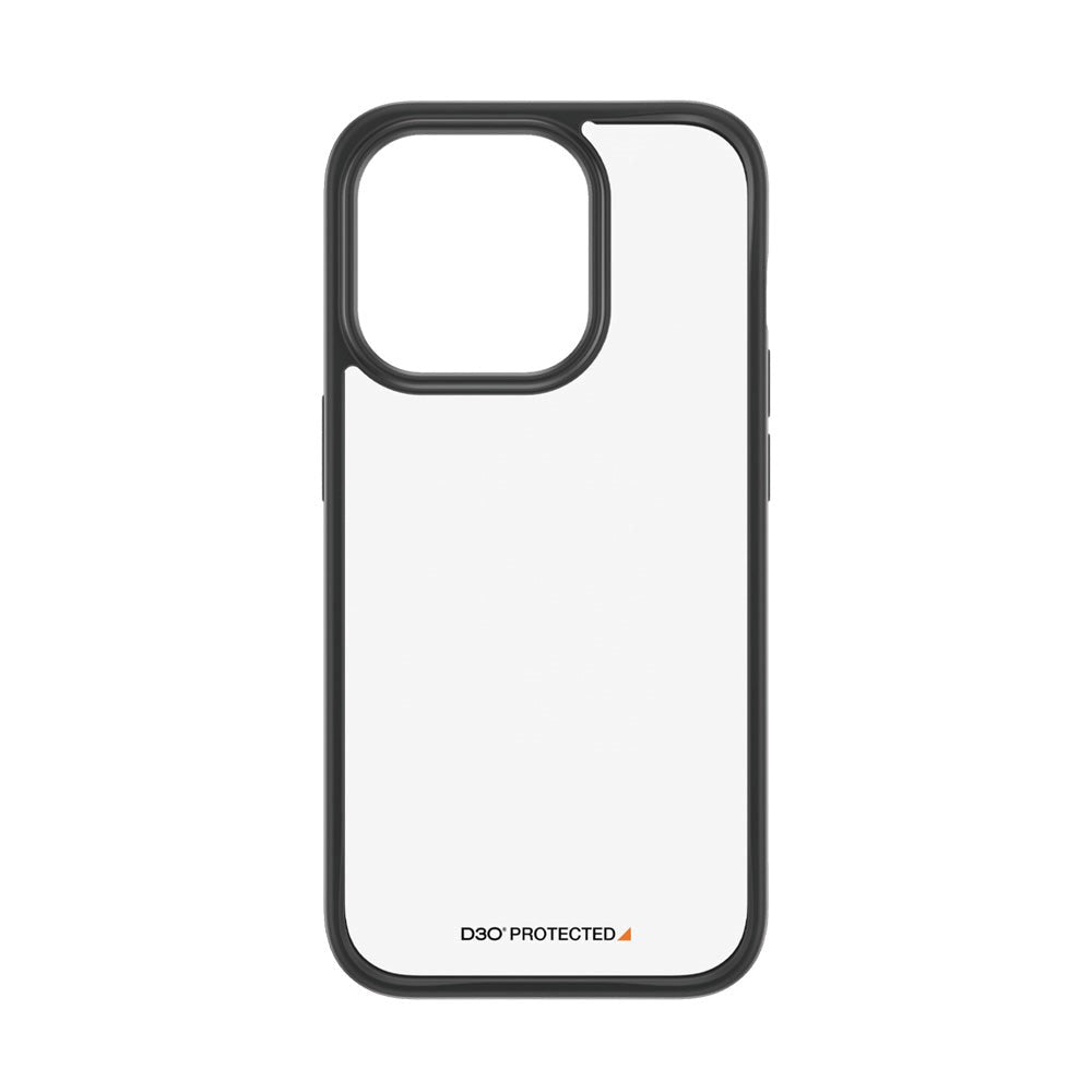 PanzerGlass iPhone 15 Pro Bagside Cover D3O Bio ClearCase - Sort Kant