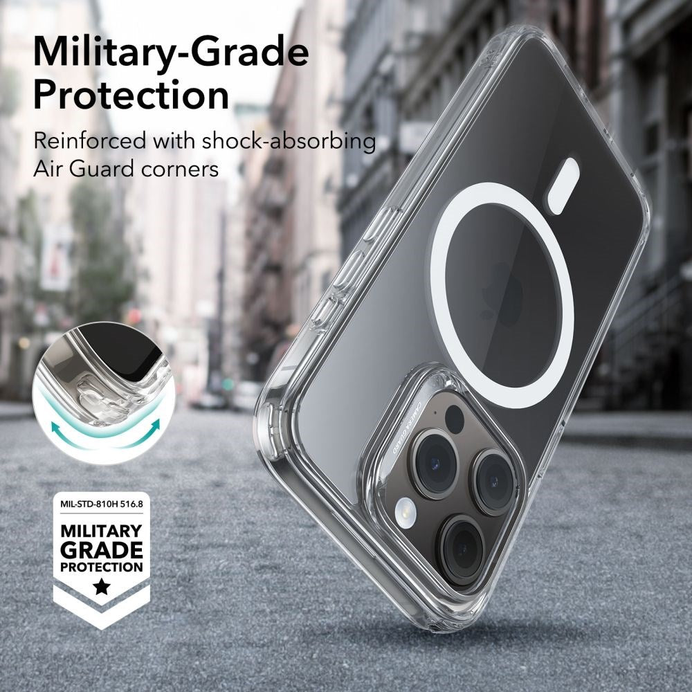 ESR iPhone 15 Pro Max Classic Hybrid Halolock Bagside Cover - MagSafe Kompatibel - Gennemsigtig