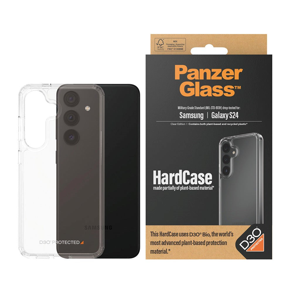 PanzerGlass Samsung Galaxy S24 Bagside Cover D3O Bio HardCase - Gennemsigtig