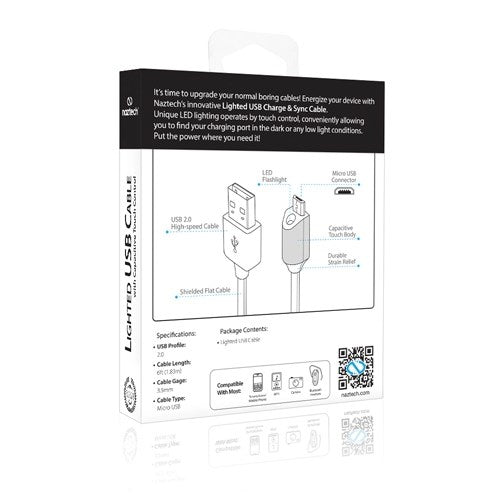 Naztech Micro-USB Ladekabel - Sort