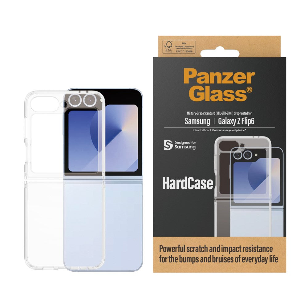 PanzerGlass Samsung Galaxy Z Flip7 FE / Flip6 Bagside Cover HardCase Antibakteriel - Gennemsigtig