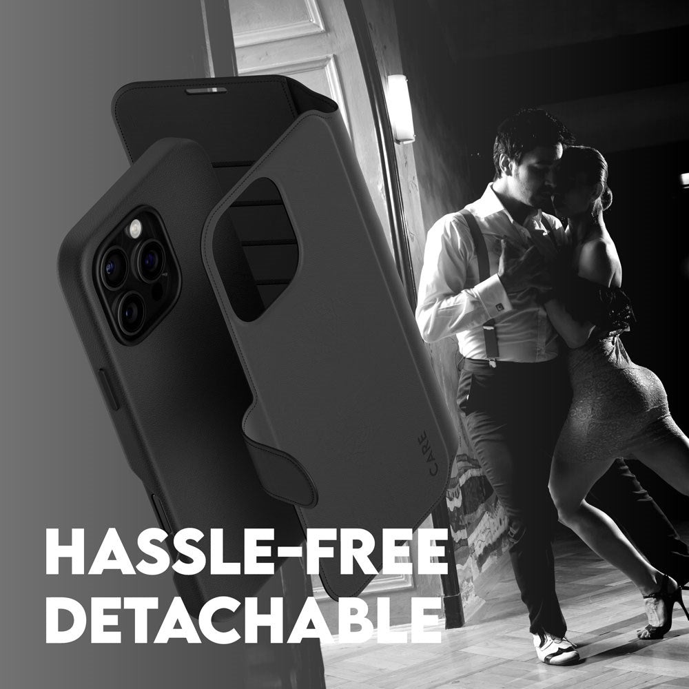 iPhone 16 Pro CARE by PanzerGlass Feature Tango 2-in-1 m. Pung Mobil Cover - Sort