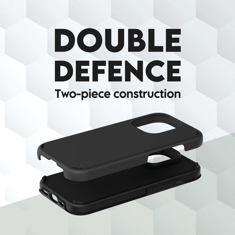 iPhone 16 Pro CARE by PanzerGlass Feature Double Defence Mobil Cover - Sort