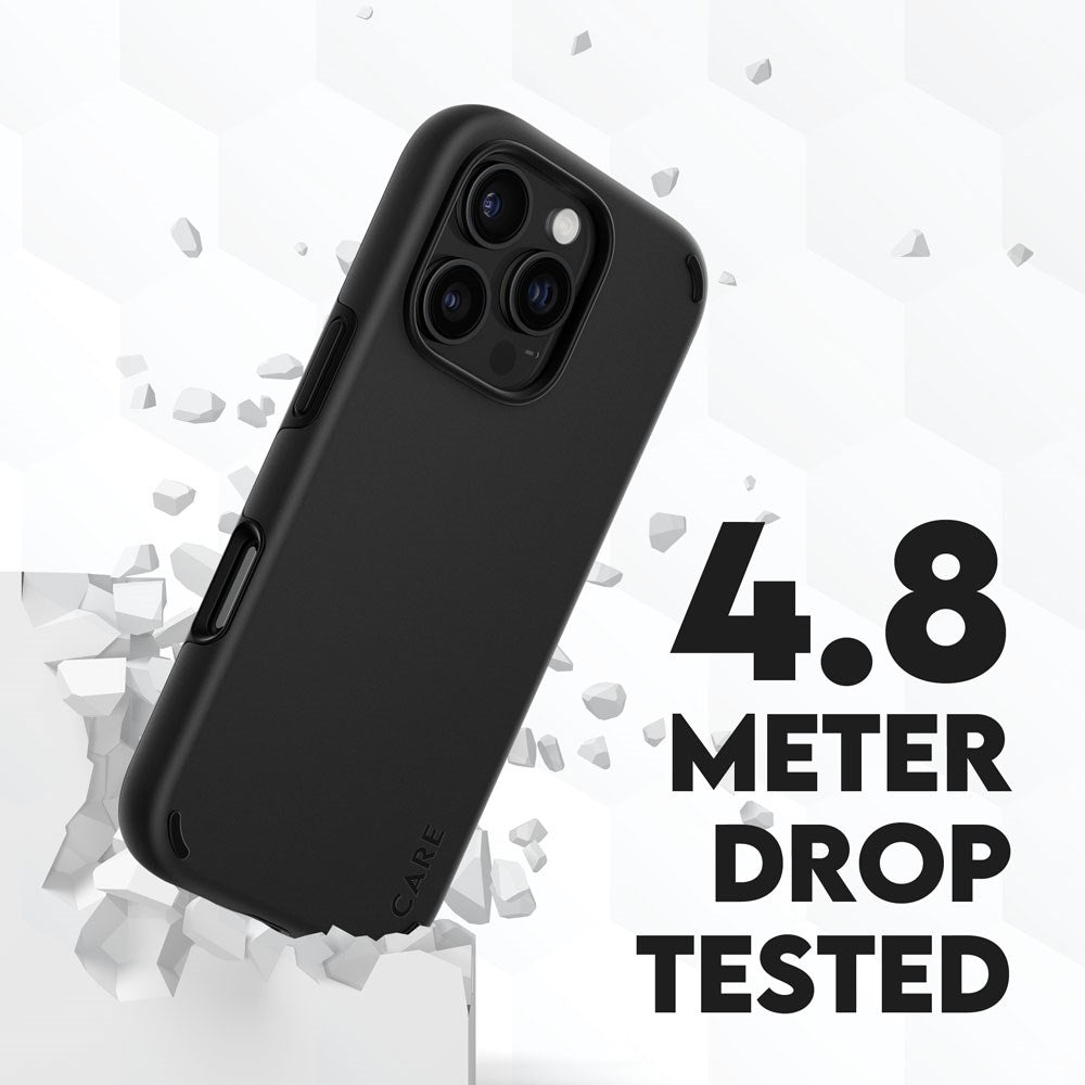 iPhone 16 Pro CARE by PanzerGlass Feature Double Defence Mobil Cover - Sort