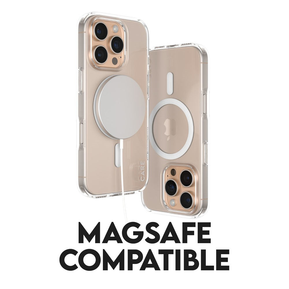 iPhone 16 Pro CARE by PanzerGlass FLAGSHIP Urban Combat Case - MagSafe Kompatibel - Transparent / White