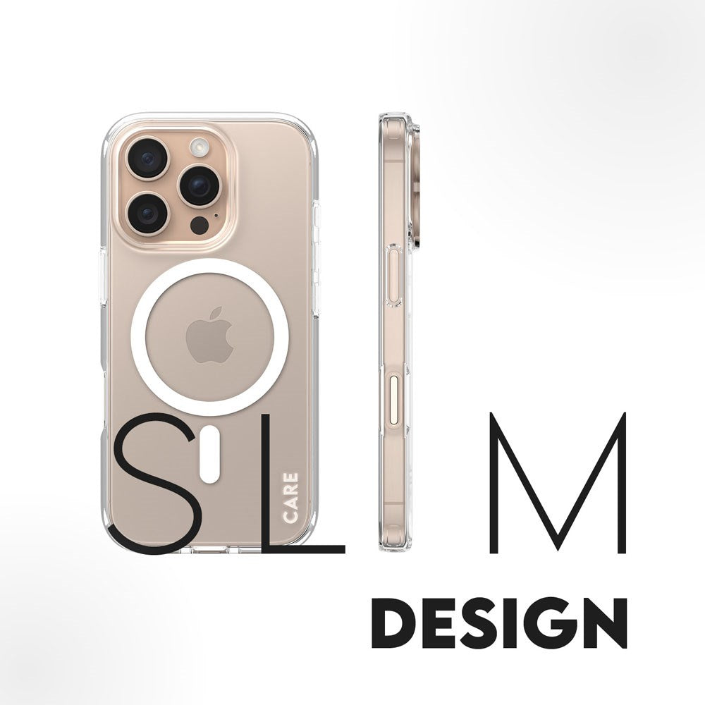 iPhone 16 Pro CARE by PanzerGlass FLAGSHIP Urban Combat Case - MagSafe Kompatibel - Transparent / White