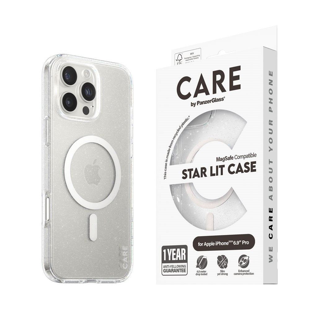 iPhone 16 Pro Max CARE by PanzerGlass FLAGSHIP Urban Combat Case - MagSafe Kompatibel - Star Lit / White
