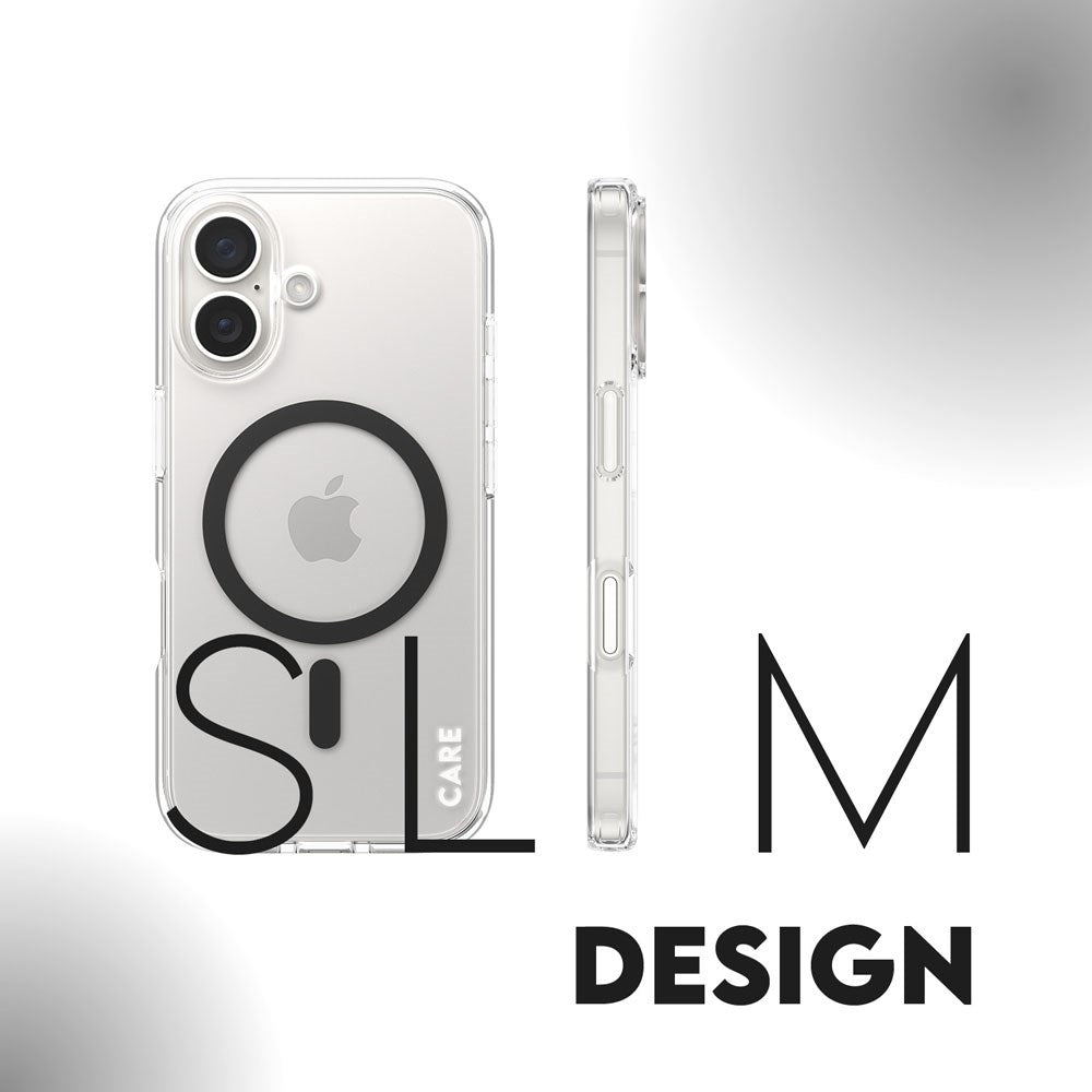 iPhone 16 CARE by PanzerGlass FLAGSHIP Urban Combat Case - MagSafe Kompatibel - Transparent / Black