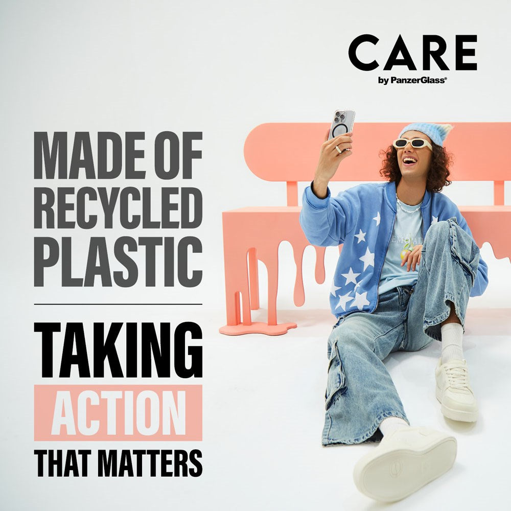 iPhone 16 CARE by PanzerGlass FLAGSHIP Urban Combat Case - MagSafe Kompatibel - Transparent / Black