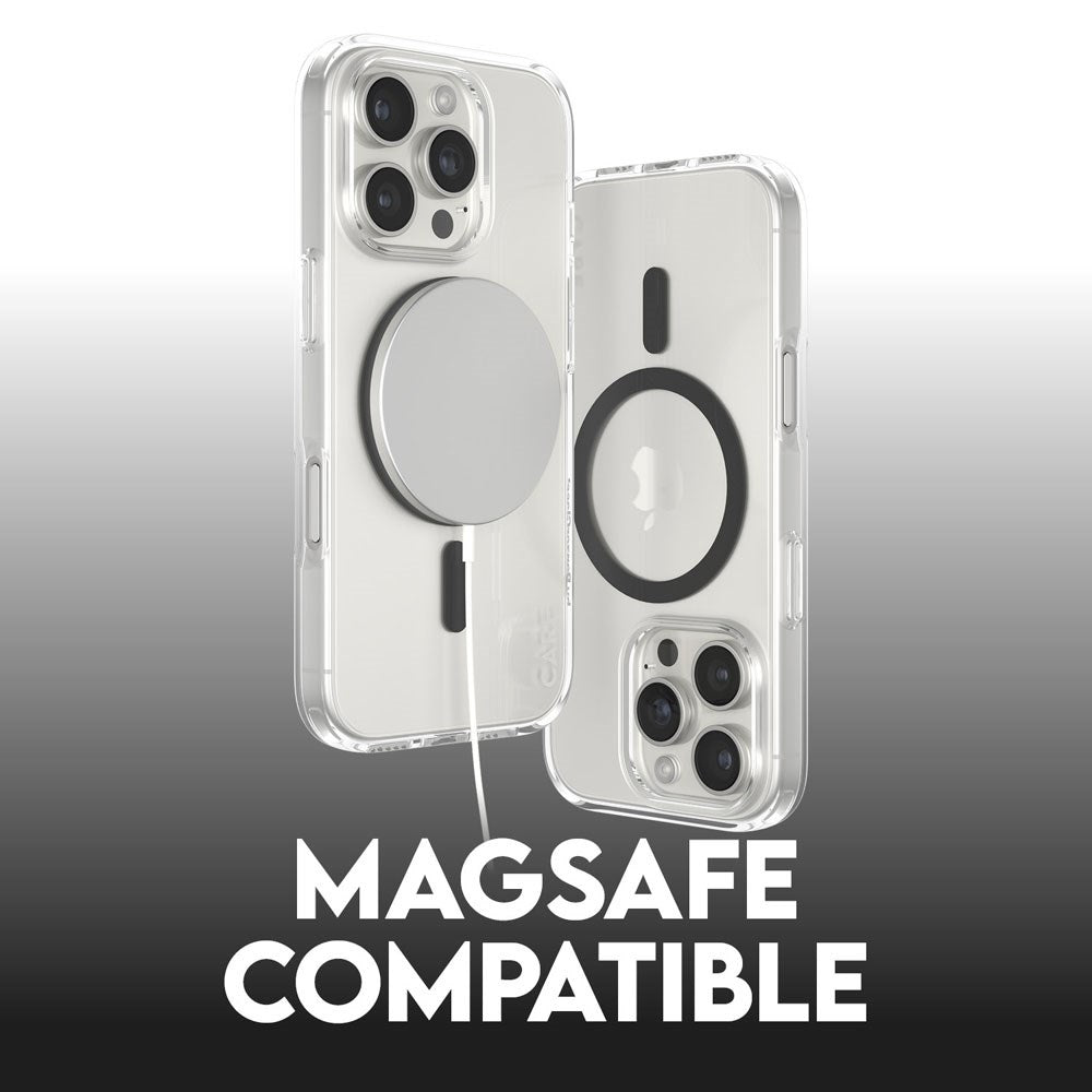iPhone 16 Pro CARE by PanzerGlass FLAGSHIP Urban Combat Case - MagSafe Kompatibel - Transparent / Black
