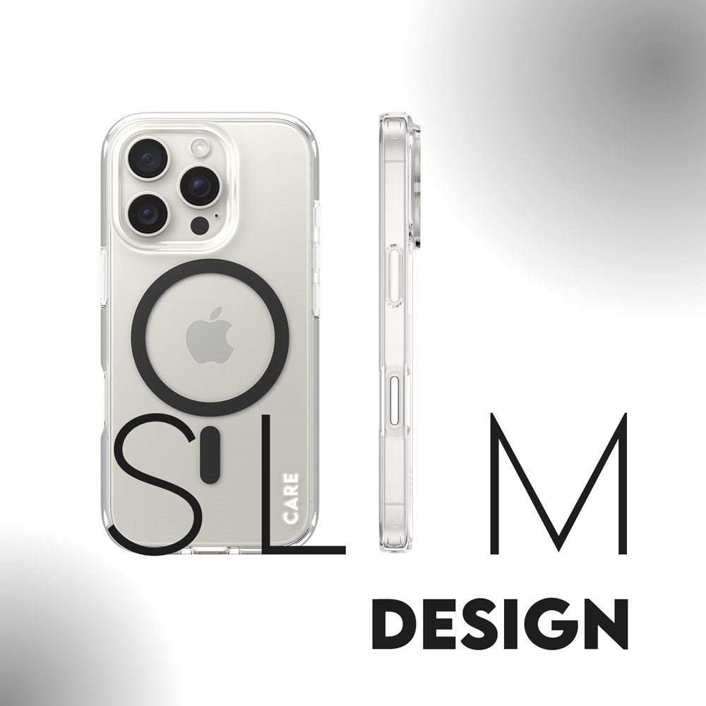 iPhone 16 Pro CARE by PanzerGlass FLAGSHIP Urban Combat Case - MagSafe Kompatibel - Transparent / Black