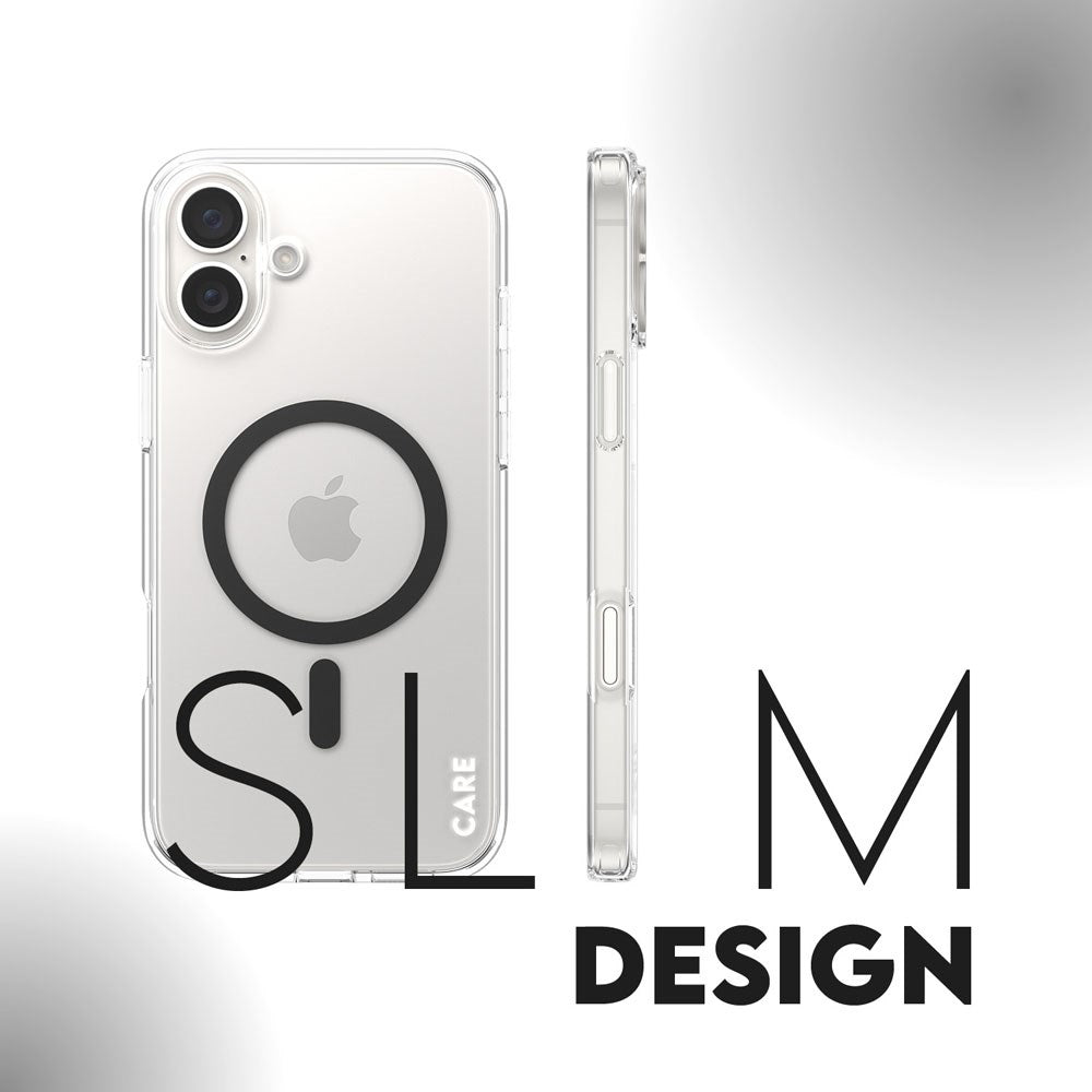 iPhone 16 Plus CARE by PanzerGlass FLAGSHIP Urban Combat Case - MagSafe Kompatibel - Transparent / Black