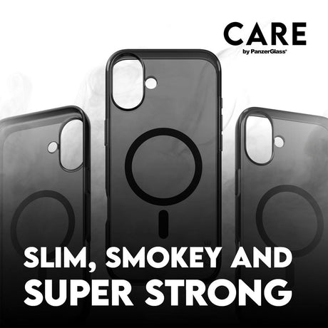 iPhone 16 CARE by PanzerGlass FLAGSHIP Urban Combat Case - MagSafe Kompatibel - Smokey / Black