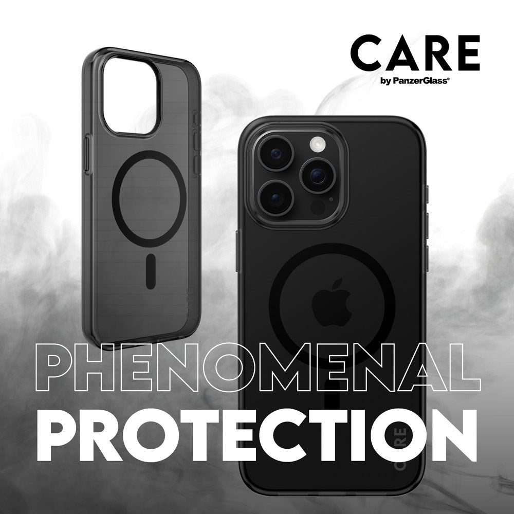 iPhone 16 CARE by PanzerGlass FLAGSHIP Urban Combat Case - MagSafe Kompatibel - Smokey / Black