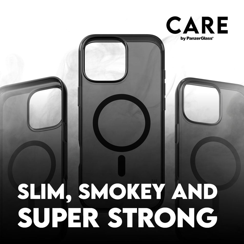 iPhone 16 Pro Max CARE by PanzerGlass FLAGSHIP Urban Combat Case - MagSafe Kompatibel - Smokey / Black