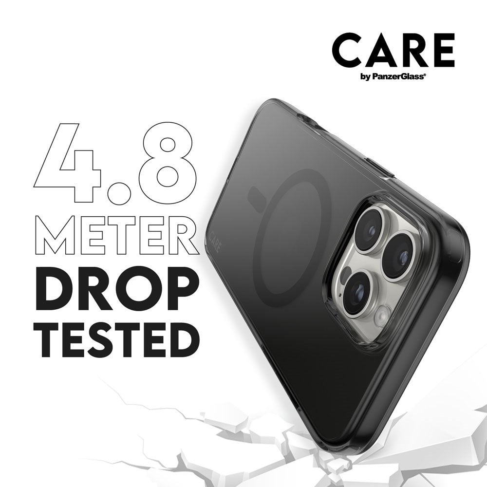 iPhone 16 Pro Max CARE by PanzerGlass FLAGSHIP Urban Combat Case - MagSafe Kompatibel - Smokey / Black
