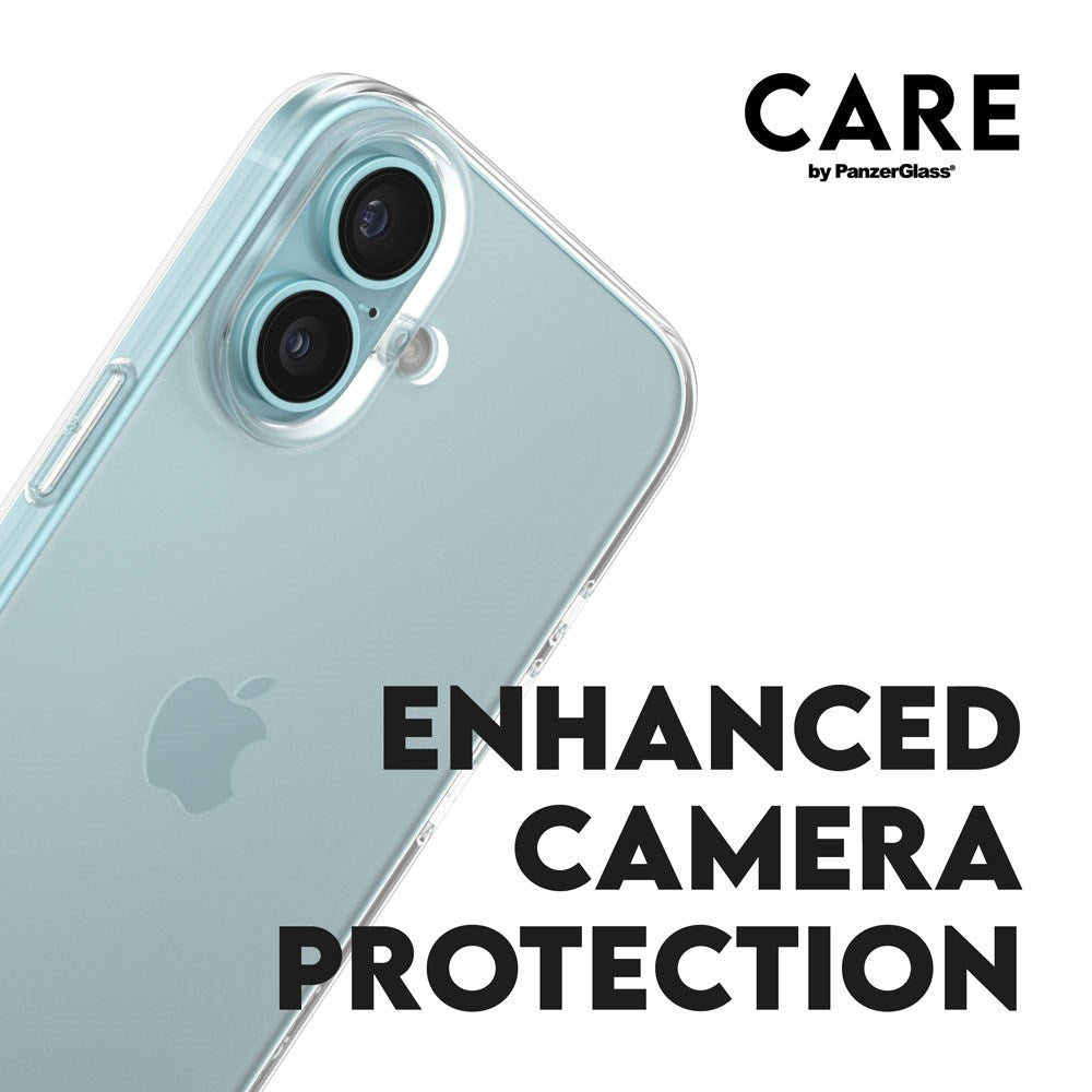 iPhone 16 CARE by PanzerGlass FLAGSHIP Urban Combat Case - Transparent