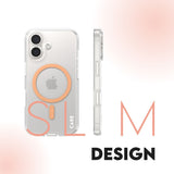 iPhone 16 CARE by PanzerGlass FLAGSHIP Urban Combat Case - MagSafe Kompatibel - Transparent / Peach Fuzz