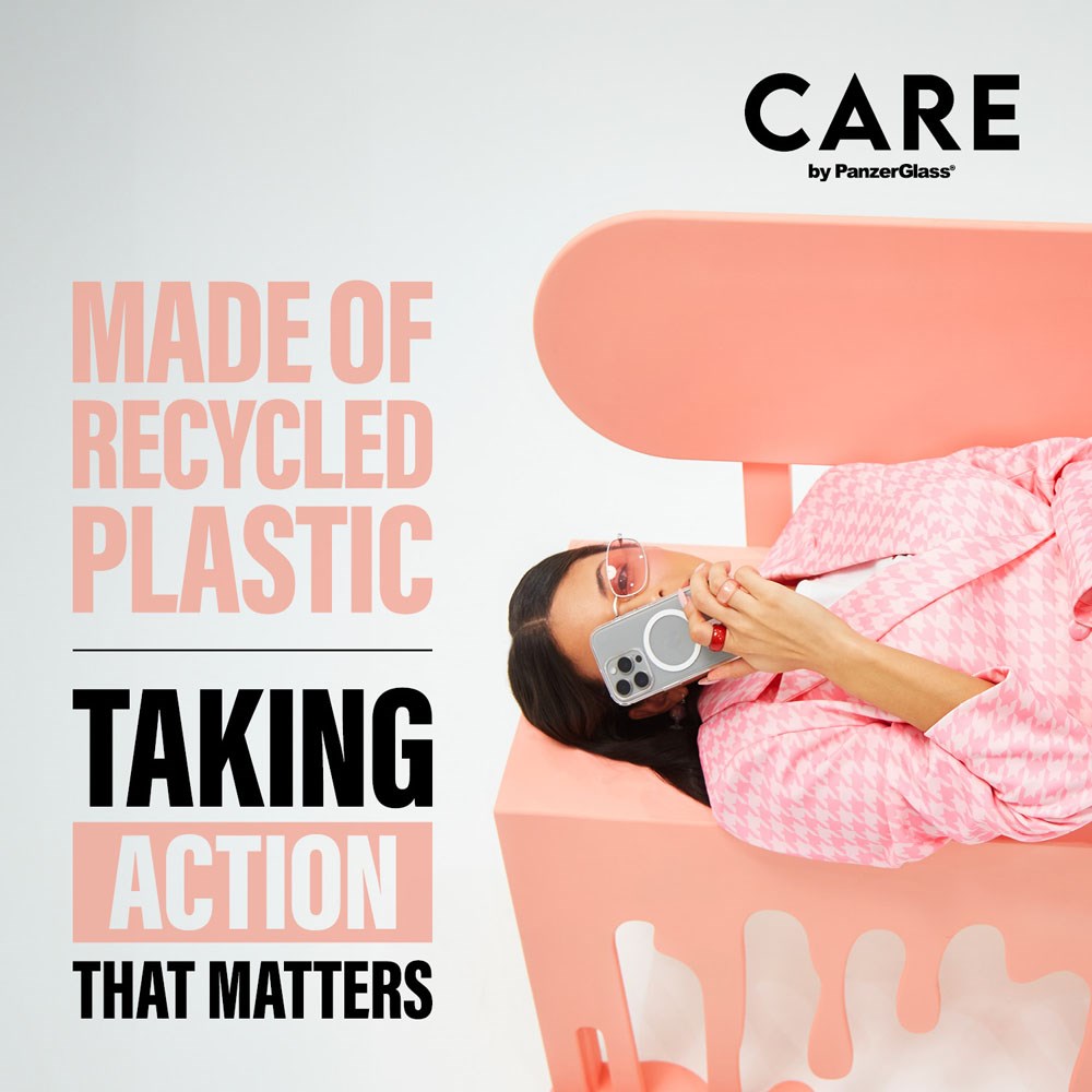 iPhone 16 Pro CARE by PanzerGlass FLAGSHIP Urban Combat Case - MagSafe Kompatibel - Transparent / Peach Fuzz