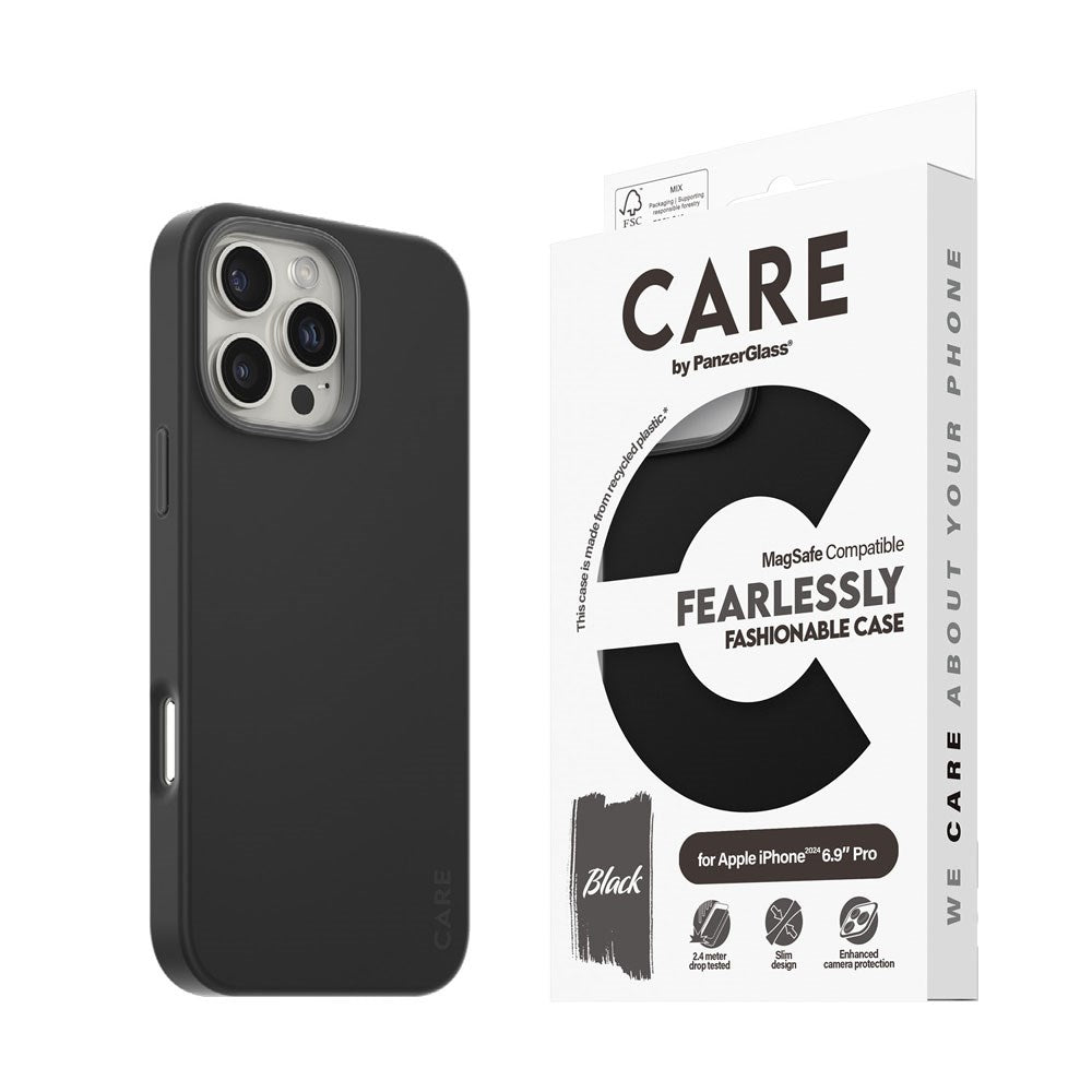 iPhone 16 Pro Max CARE by PanzerGlass FASHION Fearlessly Fashionable Case - MagSafe Kompatibel - Black