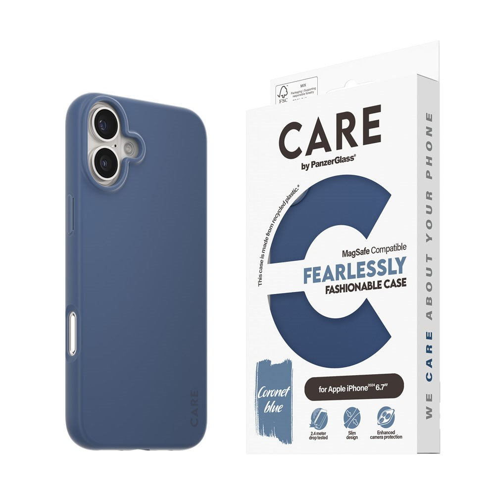 iPhone 16 Plus CARE by PanzerGlass FASHION Fearlessly Fashionable Case - MagSafe Kompatibel - Coronet Blue