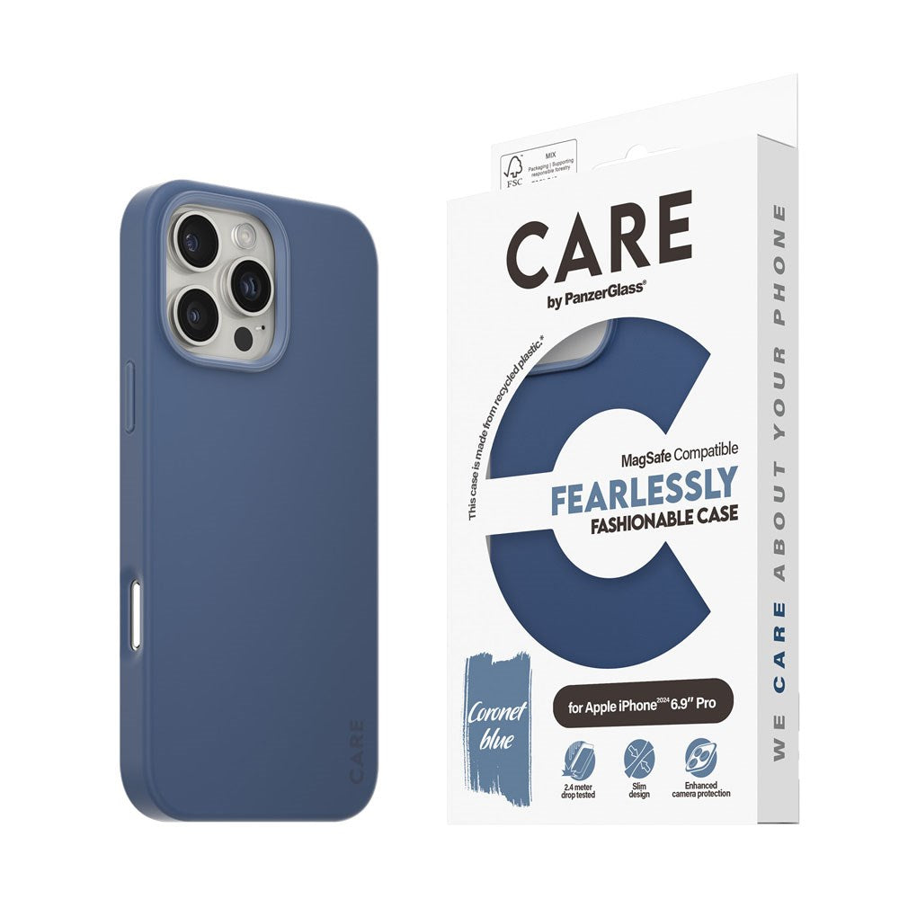 iPhone 16 Pro Max CARE by PanzerGlass FASHION Fearlessly Fashionable Case - MagSafe Kompatibel - Coronet Blue