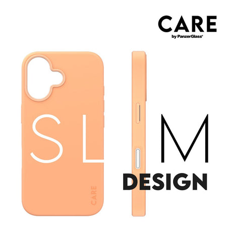 iPhone 16 CARE by PanzerGlass FASHION Fearlessly Fashionable Case - MagSafe Kompatibel - Peach Fuzz